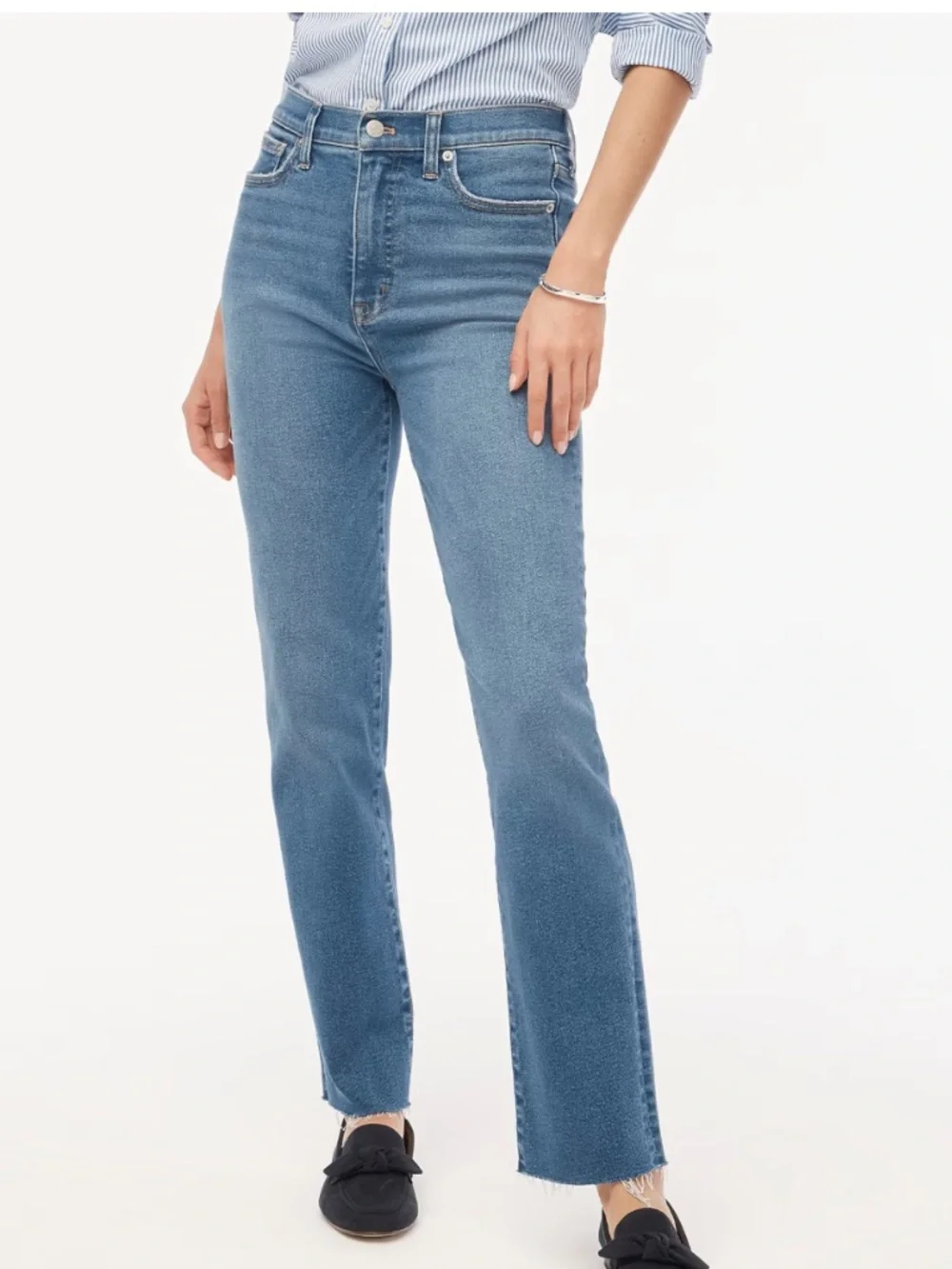 J. Crew Stovepipe High Rise Raw Hem Woman’s Jeans. Size 30.